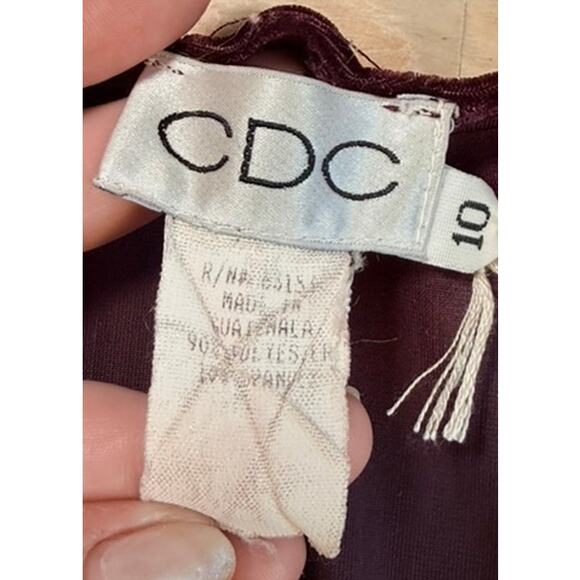 VTG 90s Square Neck Rose Print Maxi Dress Sz 10 Red Pink Floral Whimsygoth 90s - Picture 4 of 7